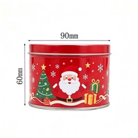 Boîte en fer blanc ronde personnalisée de qualité alimentaire avec impression, pour emballage de bonbons, chocolats, café, et rangement de cadeaux de Noël, avec couvercle