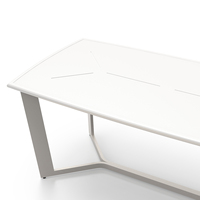Ensemble de mobilier de jardin moderne en aluminium pour repas en extérieur, chaises de salle à manger d'extérieur, vente en gros