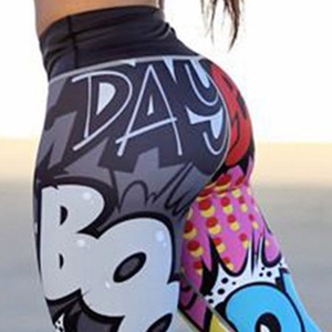 Mode femme 3D Imprimé Pantalons De Yoga Leggings Sport GYM Skinny Legging D'entraînement De Bande Dessinée Longue Taille Haute Pantalon Crayon - Product Image 5
