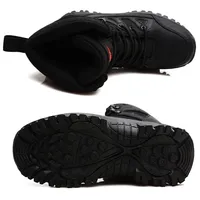 Bottes de randonnée montantes respirantes en cuir peluche pour femme, collection Hiver 2026 – Idéales pour la montagne, le trekking et le camping