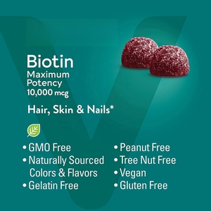 Giá nhà máy <span class=keywords><strong>2025</strong></span> không biến đổi gen Biotin chăm sóc da Gummies Vitamin da và vitamin C tăng trưởng tóc Gummies - Product Image 3