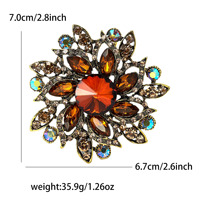 Nouvelle Arrivée Grandes Broches Fleur en Strass et Cristal pour Femme – 10 Couleurs – Luxe, Banquet, Fête, Sac à Dos, Cadeaux, Bijoux et Accessoires