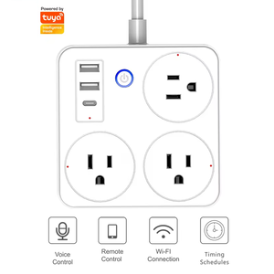 Enchufe <span class=keywords><strong>Inteligente</strong></span> WiFi/Zigbee DUOMEI con Puerto Tipo-C IP54, Control Remoto por Aplicación Tuya, 10A, Compatible con Google Alexa - Product Image 2