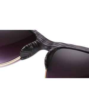 2020 mode <span class=keywords><strong>Bois</strong></span> lunettes De soleil pour femmes hommes Anti-UV semi-sans <span class=keywords><strong>monture</strong></span> lunettes De Soleil Lunettes demi-cadre lunettes - Product Image 5