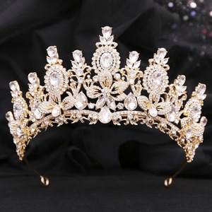 HP405 2024 nouveauté Floral casque accessoires de cheveux de mariée casque cristal mariage diadème couronne pour la vente en gros - Product Image 5