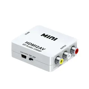 High Quality HDTV to RCA Converter HDTV to AV Adapter Small box for TV P S3 P S4 PC DVD X -box Projector