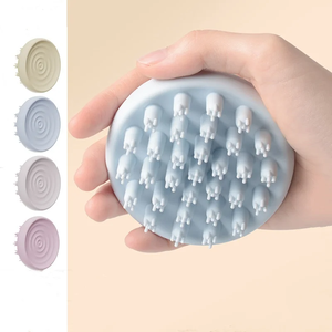 1 éponge de bain en paille de blé et silicone, masseur corporel exfoliant, brosse de nettoyage en profondeur entièrement naturelle - Product Image 1
