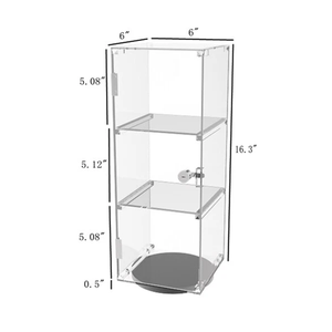 Locking Clear <strong>Plexiglass</strong> Lucite <strong>Display</strong> Case <strong>Figures</strong> Acrylic Tower Showcase Acrylic Rotating <strong>Display</strong> <strong>Stand</strong> - Product Image 6