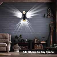 Applique murale hibou aigle forme projecteur moderne atmosphère créative applique lumière 3d impression corps animal éclairage lustre Halloween noël