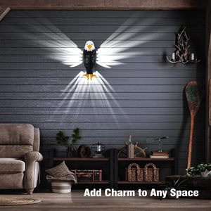 Wand lampe Eule Adler Form Projektor Moderne kreative Atmosphäre Wand leuchte Licht 3D-Druck Körper Tier beleuchtung Glanz Halloween Weihnachten - Product Image 4