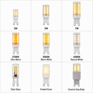 หลอดไฟ LED G9 ขนาดเล็ก ปรับความสว่างได้ ไม่กระพริบ 3.3W 400-450LM AC 120V หรือ 230V ชิป Sanan 120lm/W CE ETL RoHS 25000H รับประกัน 2 ปี - Product Image 3