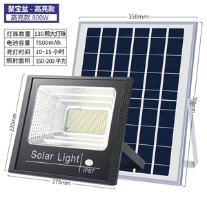 ไฟสปอร์ตไลท์ LED พลังงานแสงอาทิตย์ 1500W IP65 ชิป COB ตัวเรือนอะลูมิเนียม สำหรับสวนภายนอกอาคาร แสงสีขาวกลางวัน 5000K ลำแสงกว้าง ได้รับการรับรองมาตรฐาน CE รับประกัน 2 ปี - Product Image 3