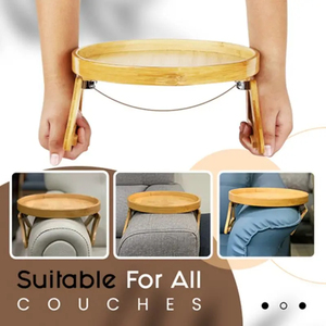 1pcs <b>Bamboo</b> <b>Sofa</b> Tray Practical Snack Tray for Remote Control Drink Snacks New Storage Tray Table <b>Sofa</b> Armrest Clip-On - Product Image 5