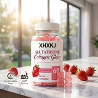 Gummies de Collagène et L-Glutathion Éclaircissants pour la Peau, Fabrication GMP ISO, 60 unités, Livraison Rapide, OEM pour Adultes, Marque Personnalisée