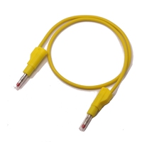 Cordon de test nickelé à fiche banane télescopique de sécurité 4mm