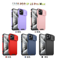 Coque pour iPhone 15 14 13 12 11 16 Pro Max Plus Antichoc Fenêtre Coulissante Caméra Protecteur Armure Coque Arrière à l'épreuve des empreintes digitales