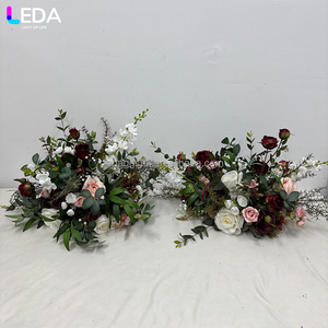LEDA Wedding Table Centerpieces Supplies Wholesale Luxury Silk Red Rose <b>Artificial</b> <b>Flower</b> Ball - Product Image 2