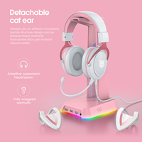 ONIKUMA X10-Casque de jeu filaire avec microphone et corne amovible pour PC