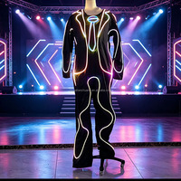 Costume LED Lumineux Futuriste, Combinaison Scintillante pour Danse, Spectacles DJ, Festivals, Soirées, Boîtes de Nuit et Événements Cosplay