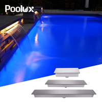 Cascade d'eau LED colorée 15 cm en acier inoxydable IP68 avec télécommande intelligente