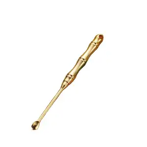 Brass solid bamboo toothpick ear scoop portable accessory adult Ear pick key chain pendant
