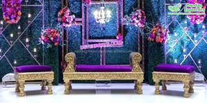 Sofá de Madera Tallado para Bodas Musulmanas Pakistaníes, Lujoso y Moderno, Tamaño Personalizado, Envío Marítimo - Product Image 6