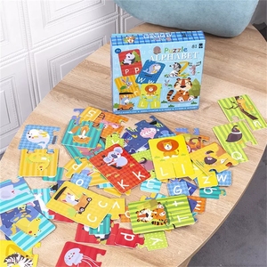 <span class=keywords><strong>Puzzle</strong></span> animale in legno 26 lettere dell'alfabeto giocattoli educativi per l'apprendimento del bambino cognitivo per bambini ragazzi ragazze - Product Image 3