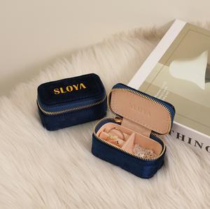 Nuevo Estuche de Viaje para Joyas, Organizador de Almacenamiento, Caja Redonda Pequeña de Terciopelo para Collares con Cuero PU para Anillos - Product Image 6