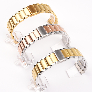 Keepwin Bracelets de montre en acier inoxydable massif de style tendance 3 perles pour <span class=keywords><strong>Samsung</strong></span> Galaxy 20mm 22mm S2 S3 S4 <span class=keywords><strong>S5</strong></span> - Product Image 1