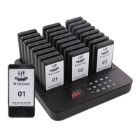 Système d'appel sans fil numérique pour restaurant avec 24 bipeurs longue portée, logo personnalisable, vibrations, bip sonore et bouton silencieux