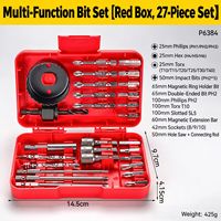 Jeu de forets multifonctions pour scie cloche, tournevis, adaptateur de douille, kit d'outils ménagers, ensembles d'outils combinés, 27 35 39 pièces