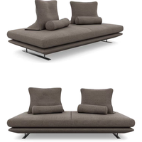 Ensemble de canapé d'angle carré de petite taille, tissu en flanelle, réglable et rembourré en éponge, design minimaliste, OEM pour salon, bureau, hôtel