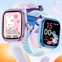 Montre connectée carrée en silicone HT40, moniteur de fréquence cardiaque, podomètre, multi-jeux, étanche, montre pour enfants