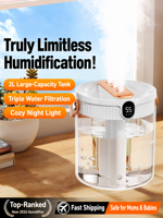 Humidificateur ultrasonique portable à double pulvérisation USB 5V, 10H continu, 20H intermittent, lumière LED nocturne, ultra-silencieux, pour voiture et hôtel
