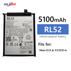 Batterie de remplacement authentique 5100mAh RL52 pour téléphone portable Motorola E15 XT2523-6, neuve en stock - Product Image 1