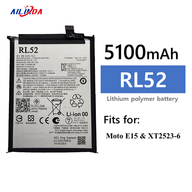 Genuine 5100mAh RL52 Replacement Battery for Motorola E15 XT2523-6 Mobile Phone, Brand New in Stock