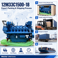 Prix d'usine Moteur marin SCDC Baudouin série 12M33 1104 kW 1500 ch 1500 tr/min 12M33C1500-18 pour bateau de pêche, bateau de travail, remorqueur