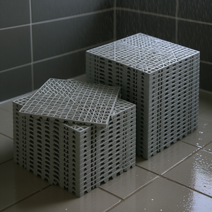 Dalles de sol en PVC gris emboîtables 12x12 pouces antidérapantes pour salle de bain, cuisine, piscine, zones humides, usage intérieur - Product Image 2