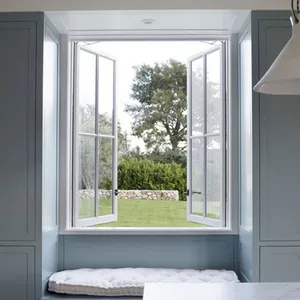 eco friendly white swing open french casement window