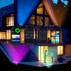 Proyector LED Inteligente para Exteriores, IP66, 100V-240V, 50W/100W, WiFi, RGB, Blanco Cálido/Frío, Regulable, Impermeable, <span class=keywords><strong>de</strong></span> Aluminio, con App <span class=keywords><strong>Tuya</strong></span> - Product Image 4