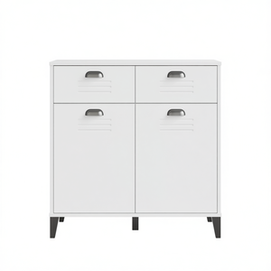 VIKEN Credenza in Legno Ingegnerizzato Bianco 31.5x15.7x31.5, Mobile Contenitore dal Design Moderno e Minimalista, Arredamento per la Casa - Product Image 1