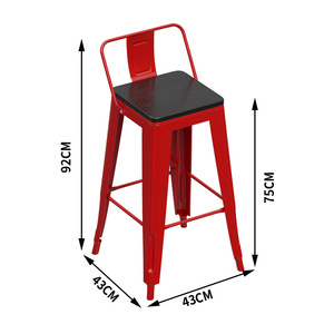 Phong cách công nghiệp thanh sữa trà cửa hàng rắn gỗ kim loại bàn ghế, hỗ trợ tùy chỉnh màu sắc và logo - Product Image 2