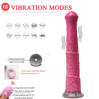 YOCY-consolador de silicona líquida para pene, pene vibrador de 29,5 cm, súper grande, impermeable, con 10 modos de vibración, juguete sexual
