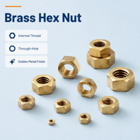 Écrous hexagonaux filetés en cuivre et laiton de grade 4.8 M4 M5 M6 M8 M10 M12 M14 M16 DIN 934 pour l'assemblage industriel de machines