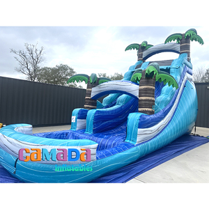 Thương mại mùa hè cây cọ Inflatable trượt nước cho trẻ em PVC beath theo chủ đề trượt nước Inflatable lâu đài Slide cho Đảng - Product Image 4
