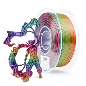 Filamento Pla de seda tricolor Ziro 1.75mm para a maioria das impressoras 3D Fdm embaladas a vácuo 1kg Filamentos de impressão 3D