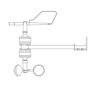 Anémomètre à haute sensibilité personnalisé pour l'extérieur, capteur combiné de vitesse et de direction du vent 4-20 mA RS232 RS485 intégré - Product Image 4