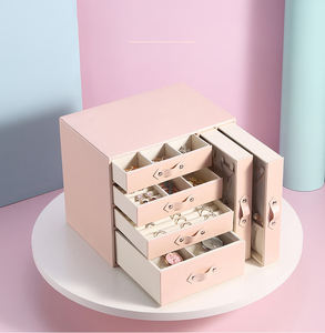 LTT1179-caja de joyería de boda para mujer y niña, cajón organizador giratorio extraíble, cajón de joyería - Product Image 3