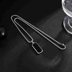 Collar con Colgante de Mariposa de Acero Inoxidable Hipoalergénico para Hombre, Regalo de Aniversario, con Piedra de Nacimiento de Julio, Cadena de Eslabones Larga y Moderna - Product Image 3