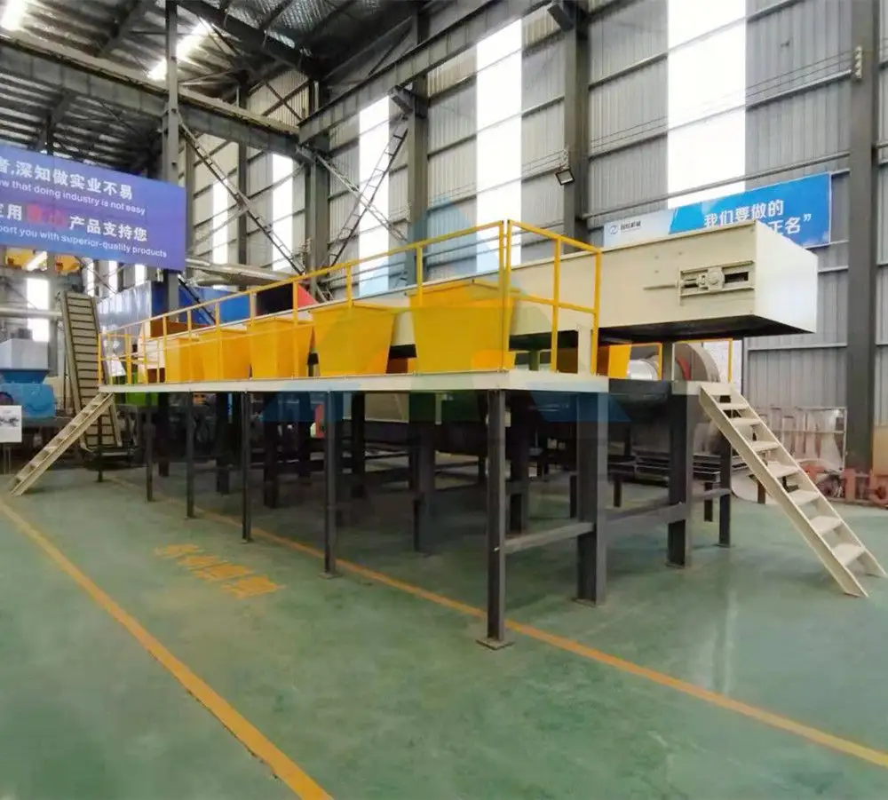 MSW Municipal household Solid Garbage Sorting manual sorting platform turn table recycle waste reclamation machine